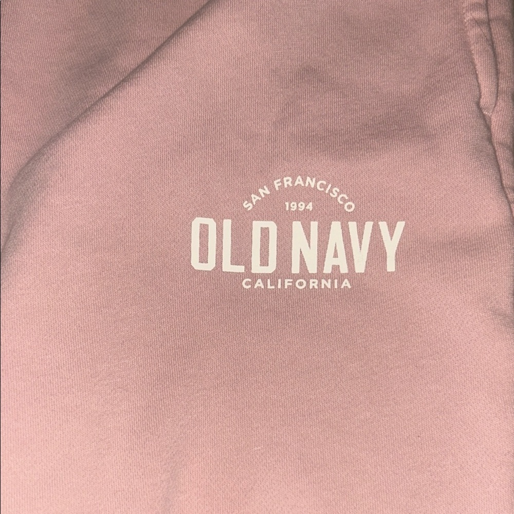 COMFY High Waisted Old Navy Blush Pink Logo Joggers sweat pants - Picture 5 of 8